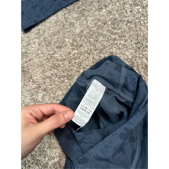 Alphalete Blue Pebble Print Surface Wrap Bra / Core Stride Short 5" Set Size S - Picture 6 of 14